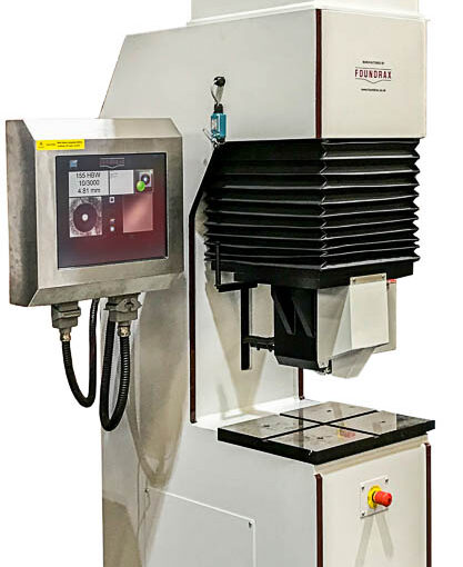 A heavy-duty Brinell hardness tester manufactured by Foundrax